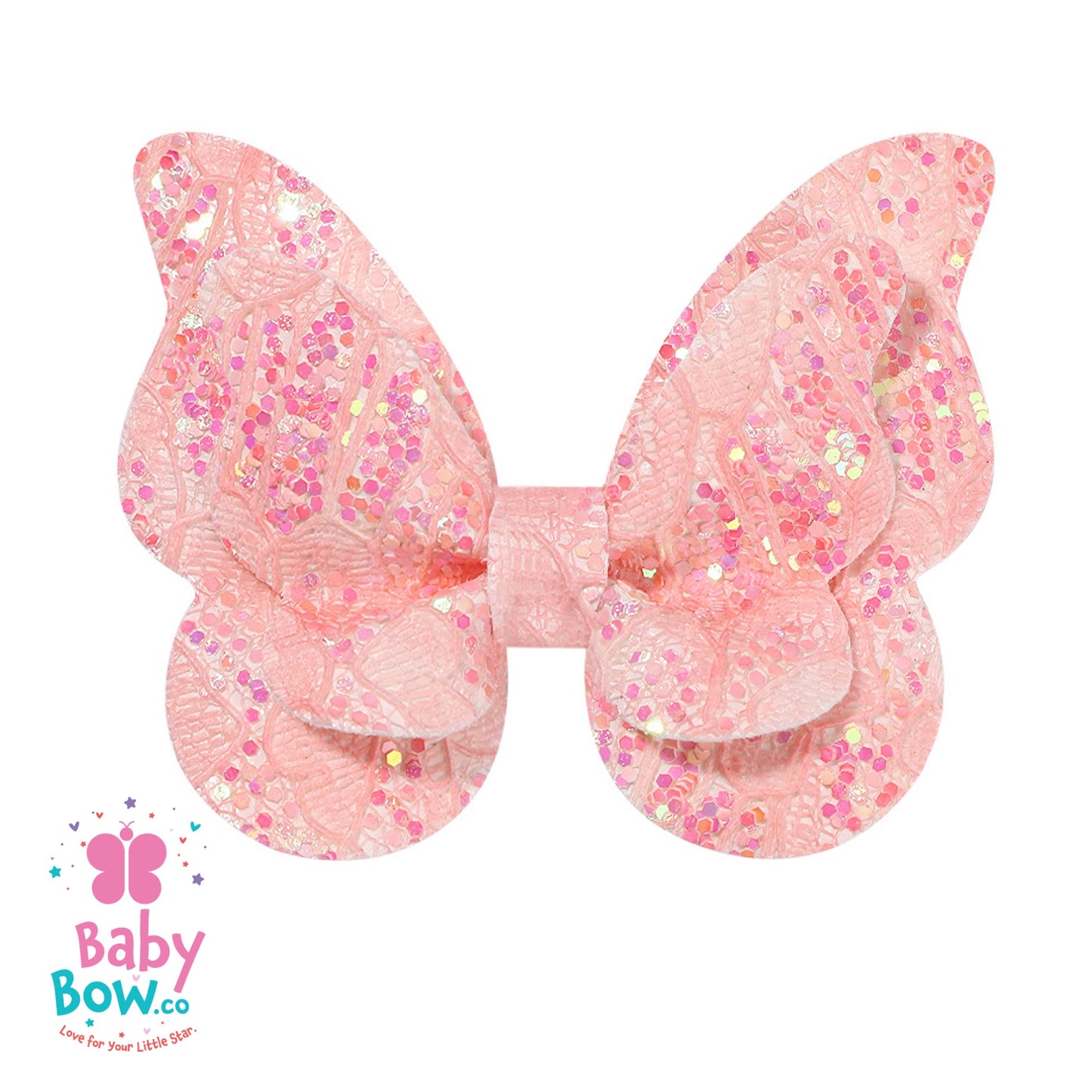 Glitter Gradient Butterfly Hair Clip.