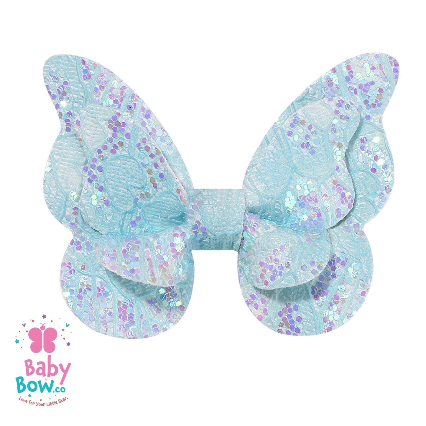 Glitter Gradient Butterfly Hair Clip