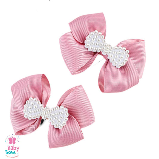 Cute Faux Pearl Hair Clip - Pink