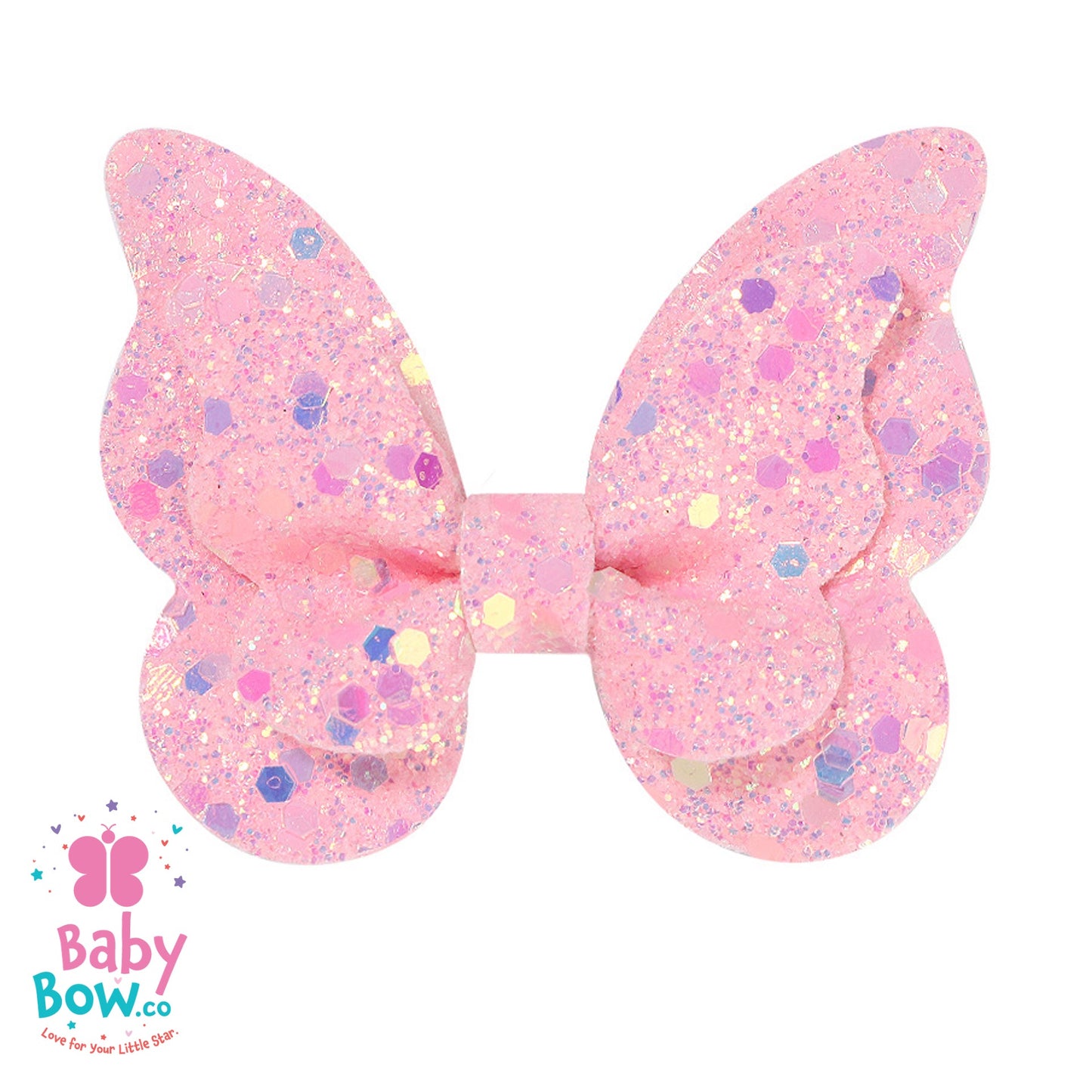 Glitter Gradient Butterfly Hair Clip