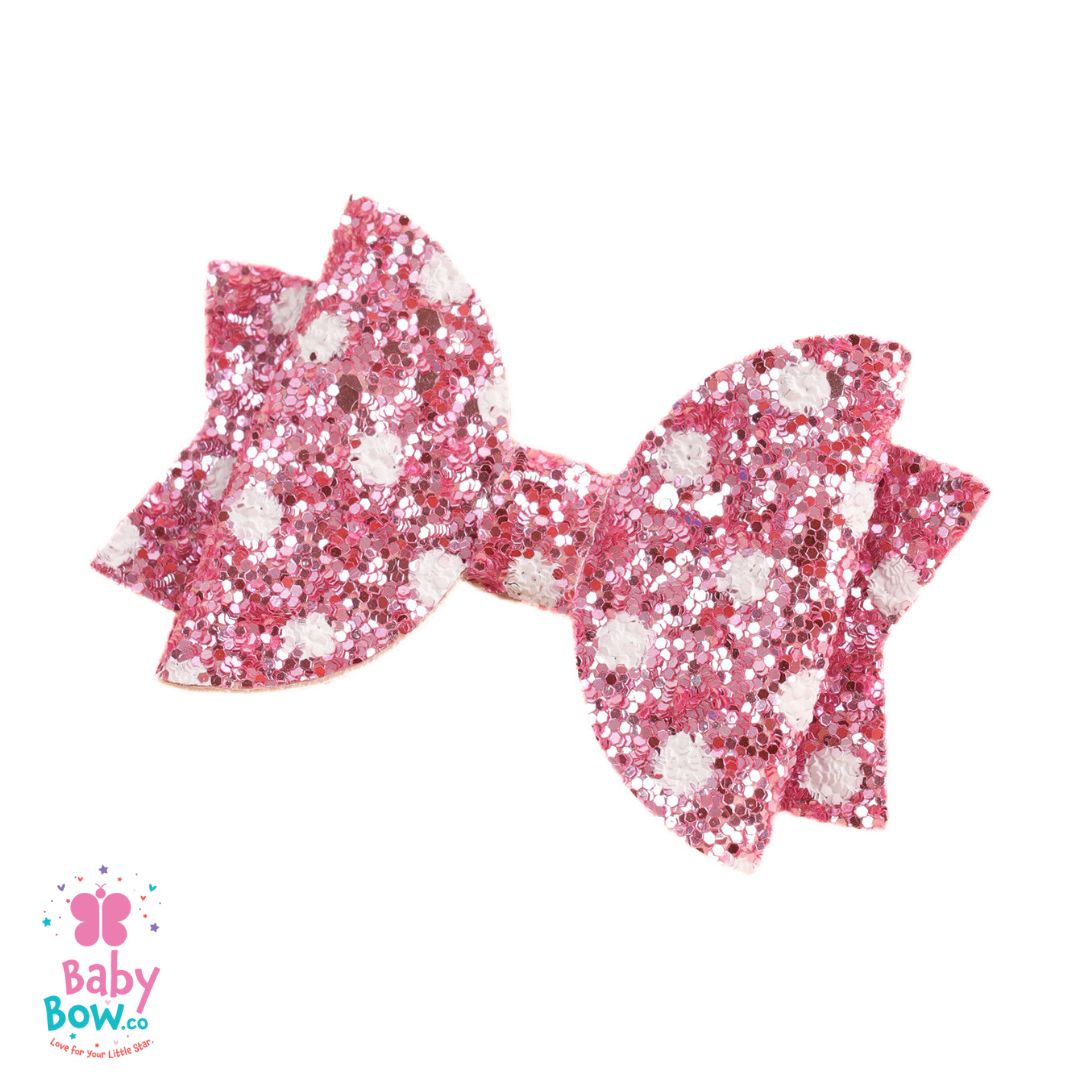 2 Pcs Polka Hair Pins - Pink