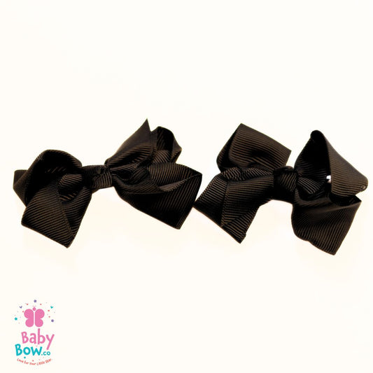 Mini Hair Bows in Black