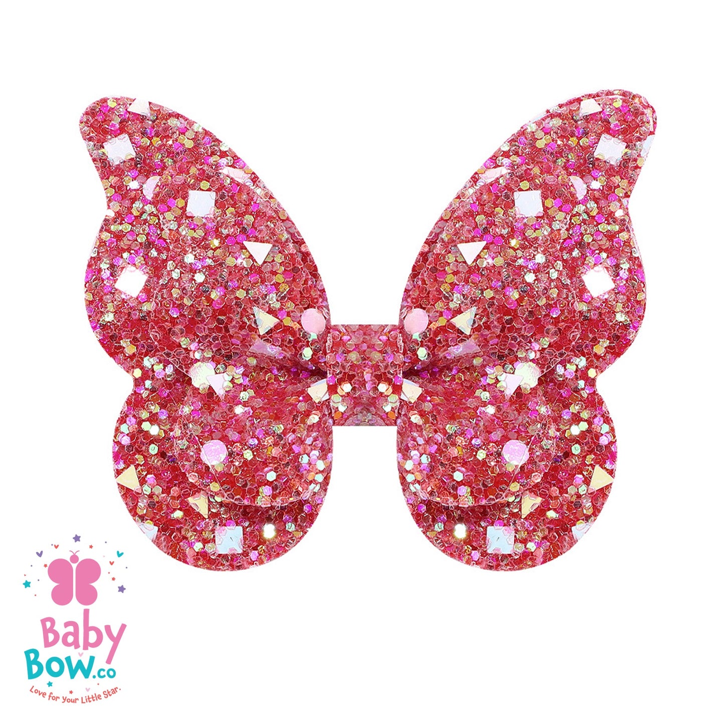 Glitter Gradient Butterfly Hair Clip